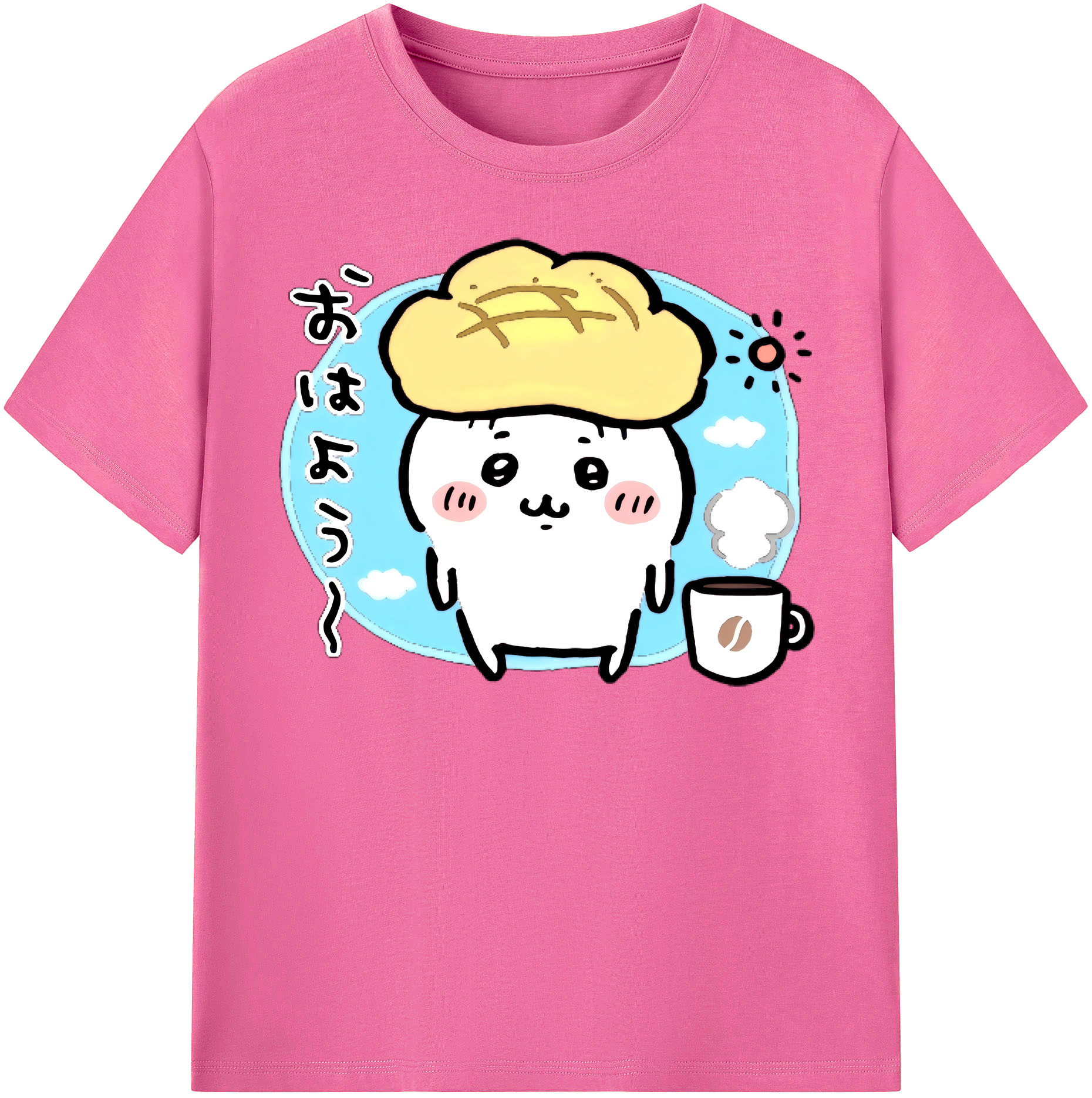 （画像用） ちいかわ ちいかわ Chii-kawa chiikawa レディースカジュアルプリントTシャツ（綿100％）